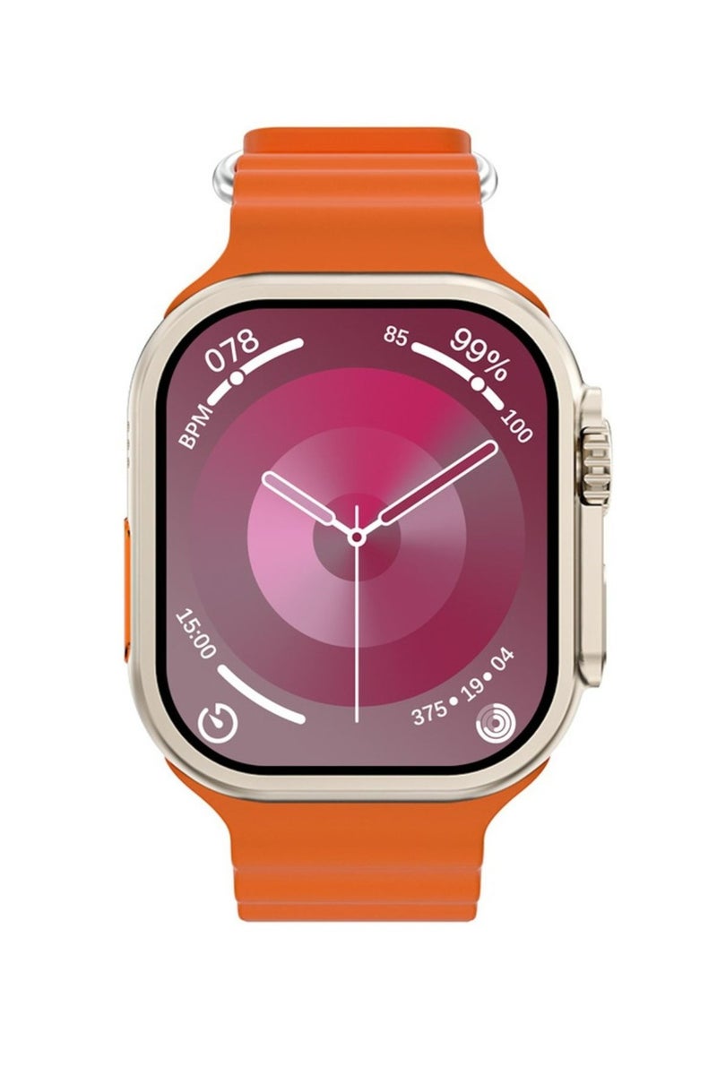 porodo Blue Watch Ultra with Motion Gestures, Bluetooth Calling, Health Monitoring, Activity Tracker, 5 Days Battery Life, Bluetooth V5.3, Double Tap Function - Titanium - Image 1