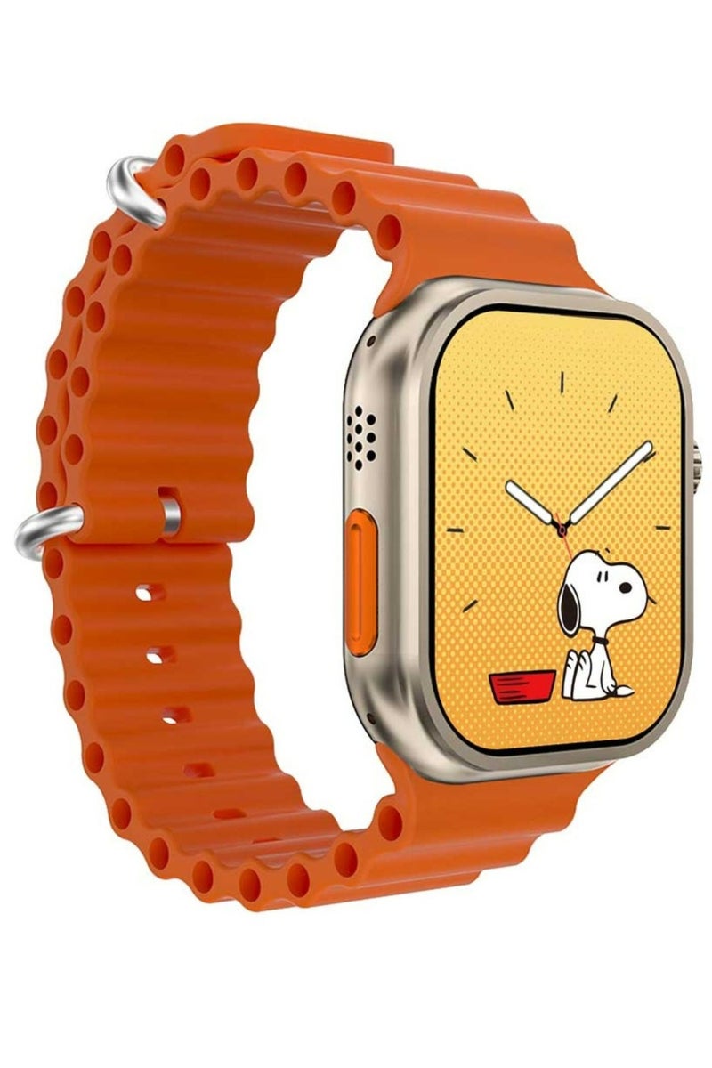 porodo Blue Watch Ultra with Motion Gestures, Bluetooth Calling, Health Monitoring, Activity Tracker, 5 Days Battery Life, Bluetooth V5.3, Double Tap Function - Titanium - Image 2