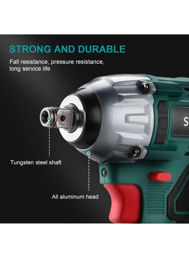 Stanew 320Nm Brushless Cordless Impact Wrench 20 V, Electric Impact Nutrunner with Two 3.0Ah Batteries, Adjustable Torque, Box with 49 Pieces Accessories - Image 4