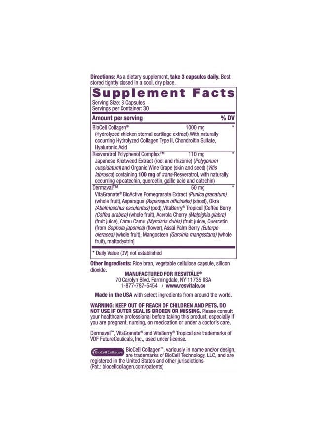 GNC Ultra Collagen Enhance - Skin Care Supplement with Resveratrol - 90 Veggie Capsules - Image 2