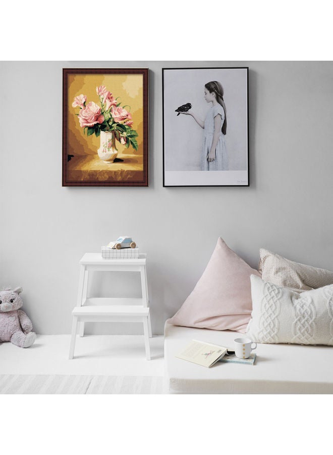 NIBEMINENT Beautiful Flower Pattern DIY Paint By Number Oil Painting On Canvas Kit Multicolour - Image 3