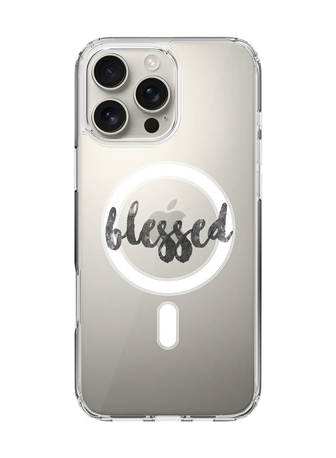 Stylizedd For iPhone 16 Pro Max Case [Compatible with MagSafe] Slim Magnetic cover Clear Phone Case - Blessed  - Image 1