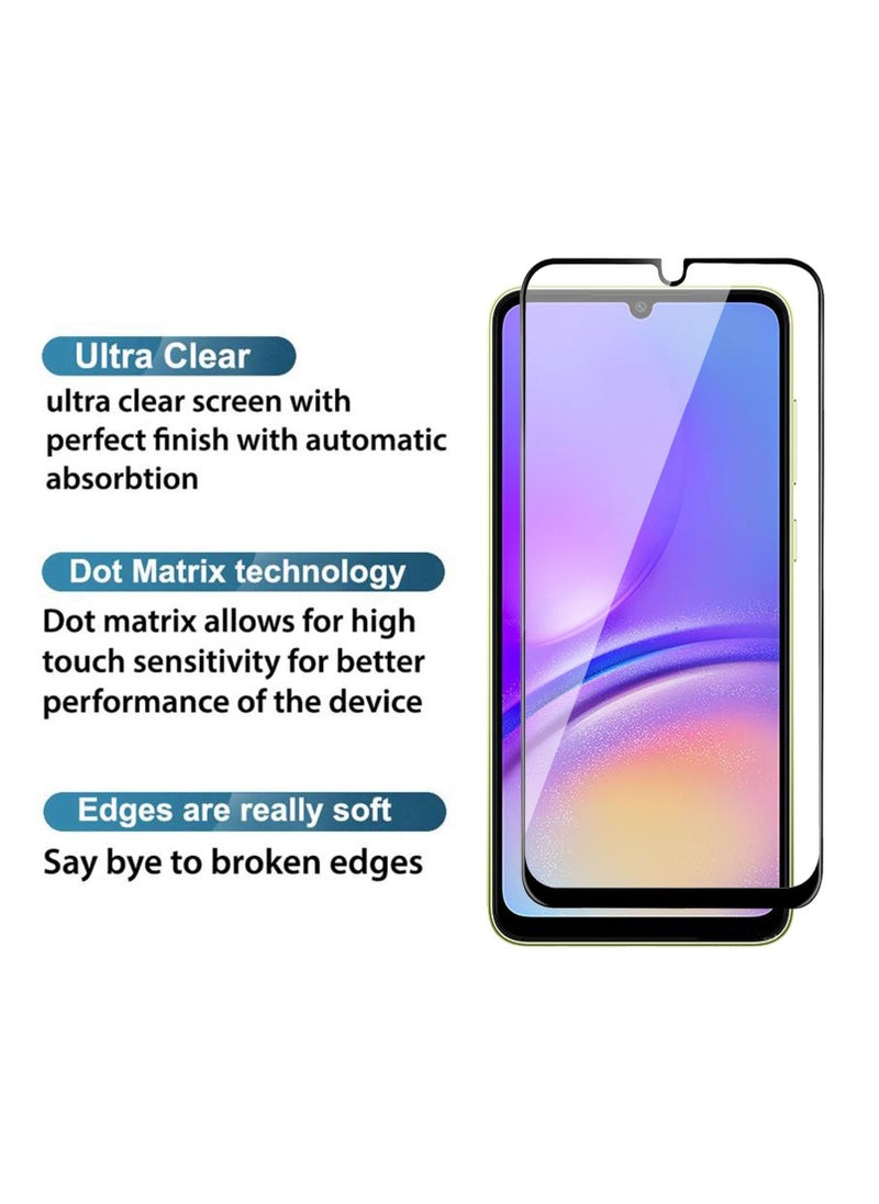 واقي شاشة زجاجي بتغطية كاملة لهاتف Oppo A77S، A77، A78، A59، A18، A38، K10، A15، A15S، A31، A9 2020، A5 2020، Vivo Y28، Y17S وY56 (6.56 بوصة) - إطار أسود من M7molge