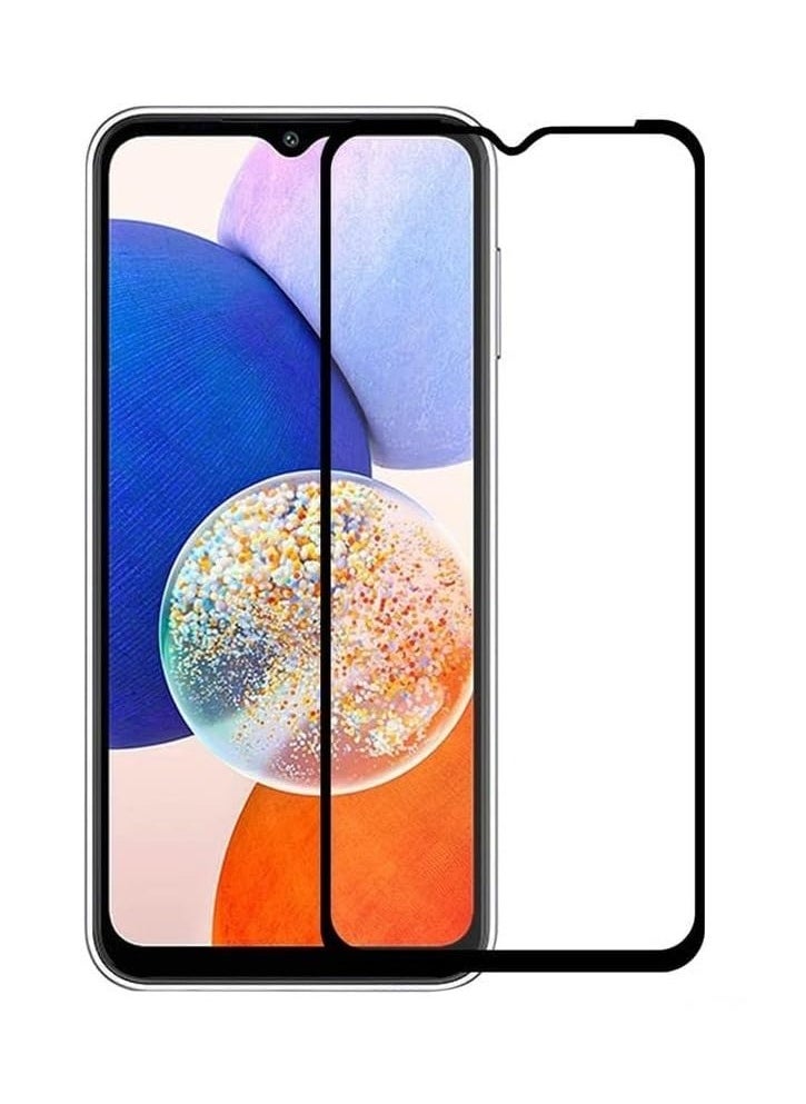 واقي شاشة زجاجي بتغطية كاملة لهاتف Oppo A77S، A77، A78، A59، A18، A38، K10، A15، A15S، A31، A9 2020، A5 2020، Vivo Y28، Y17S وY56 (6.56 بوصة) - إطار أسود من M7molge