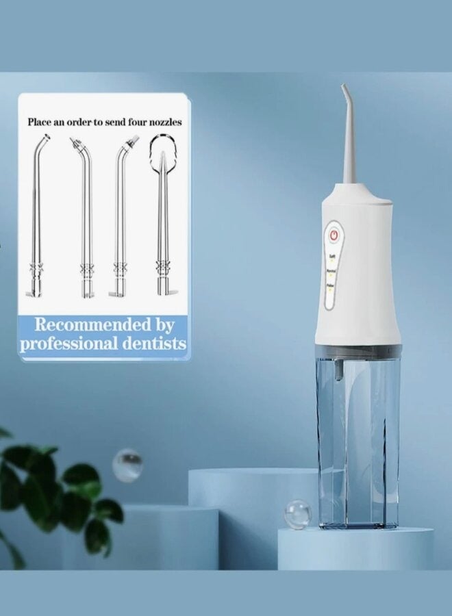 Gold Crest Waterproof Personal Orthodontic Supplie Water Teeth Cleaner Picks for Home Travel (White) - Image 1