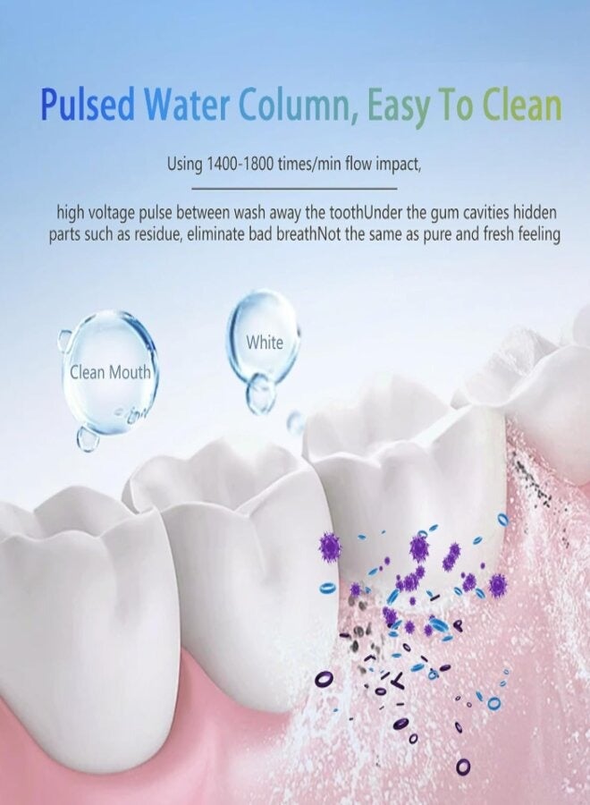 Gold Crest Waterproof Personal Orthodontic Supplie Water Teeth Cleaner Picks for Home Travel (White) - Image 2