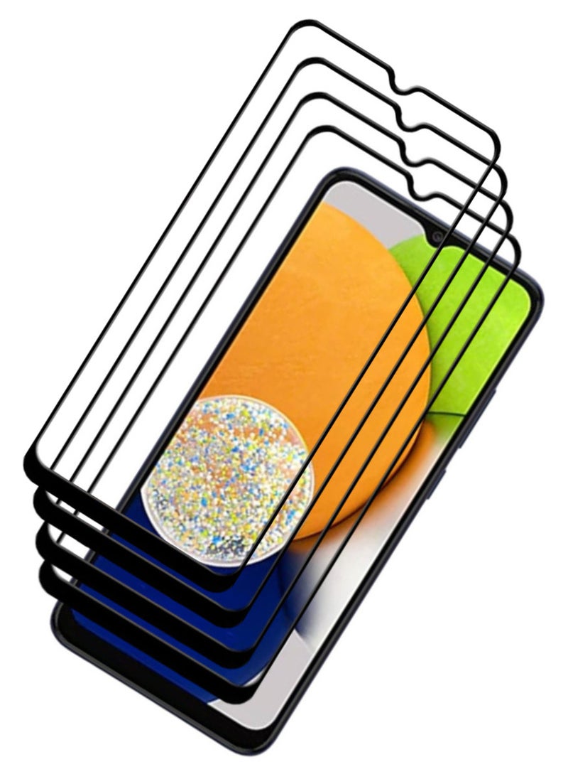 ACLIX 4 Pieces Antistatic ESD Dustproof Premium Quality High Definition Tempered Glass Screen Protector Designed For Samsung Galaxy A03 - Image 1