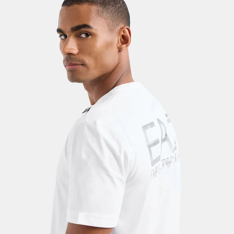EA7 Emporio Armani White Men's Train Logo Series T-Shirt for Men | Best Price UAE