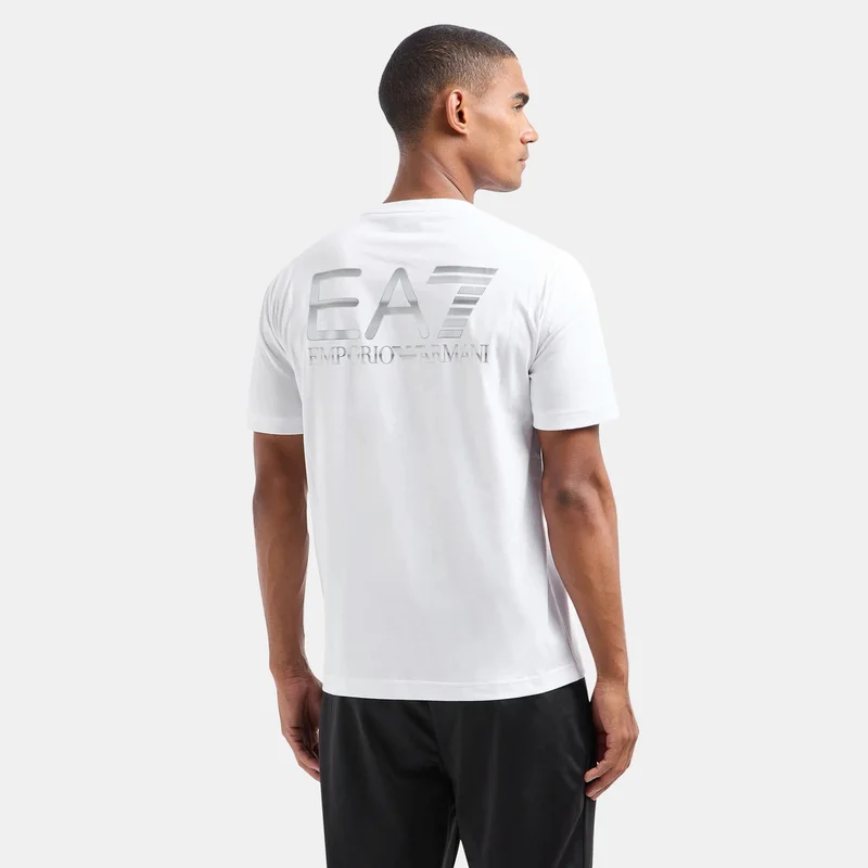 EA7 Emporio Armani White Men's Train Logo Series T-Shirt for Men | Best Price UAE