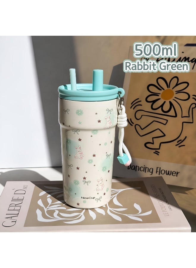 NICE Insulated Travel Mug 500ml – Double Wall Stainless Steel, Leakproof, BPA Free, with Hidden Straw, Keeps Drinks Hot & Cold, Perfect for Travel & Daily Use - Image 3