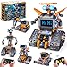 HOGOKIDS Robot Toys with LED Eyes 18 Expression Building Sets 5in1 App Remote Control Rechargeable Robotics Kit for Kids RC Programmable Projects Educational Gift for Boys Girls 814 Year Old - Image 2