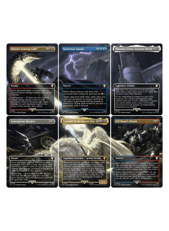 Magic the Gathering The Lord Of The Rings: Tales Of Middle-Earth Scene Box - Gandalf In Pelennor Fields (6 Scene Cards, 6 Art Cards, 3 Set Boosters + Display Easel)  - Image 2