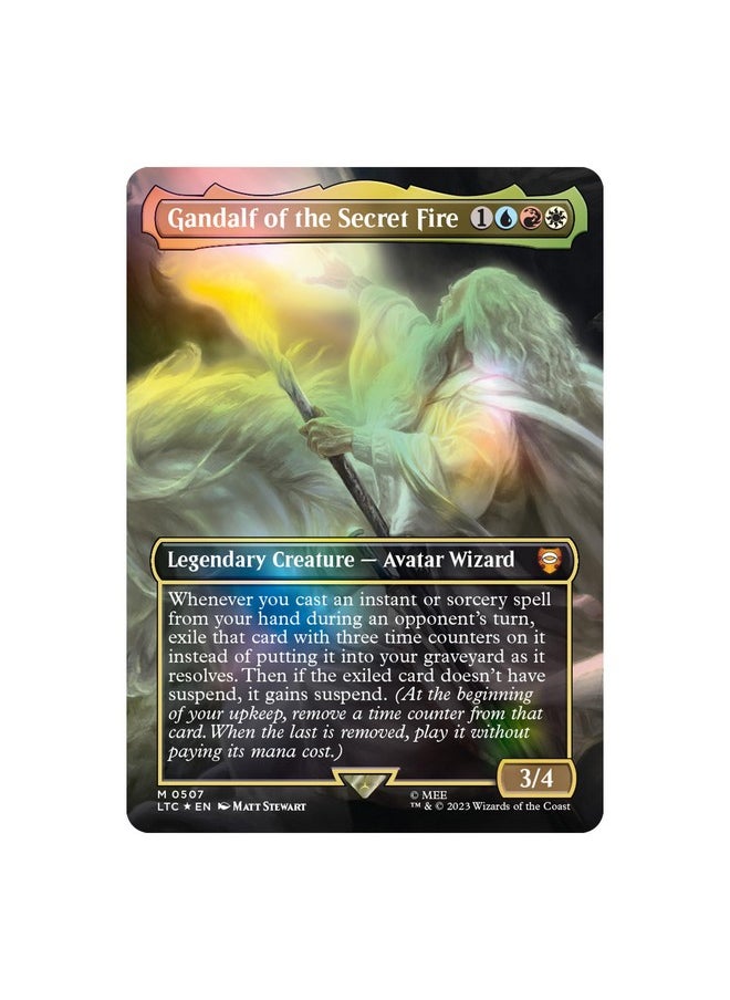 Magic the Gathering The Lord Of The Rings: Tales Of Middle-Earth Scene Box - Gandalf In Pelennor Fields (6 Scene Cards, 6 Art Cards, 3 Set Boosters + Display Easel)  - Image 3