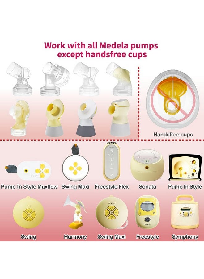NENESUPPLY Nenesupply 19mm Oval Flanges Compatible with Medela Breast Pump Parts Replace 19mm Medela Flange Accessories. Work with Pump in Style Parts Symphony Parts Swing Maxi Harmony and Personalfit Flex  - Image 5