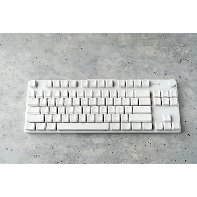 Fnatic STREAK80 LP WHITE TKL MECHANICAL LOW PROFILE PRO GAMING KEYBOARD, SPEED SWITCHES WITH SHORT KEY-TRAVEL, LED RGB, PBT KEYCAPS, SILENT PORON FOAM, US ANSI LAYOUT QWERTY - Image 2