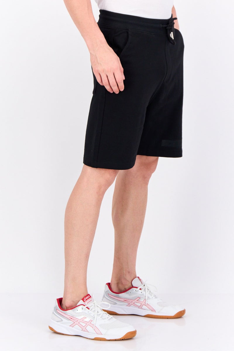 Gazzarrini Men Brand Logo Basic Shorts, Black - Image 2