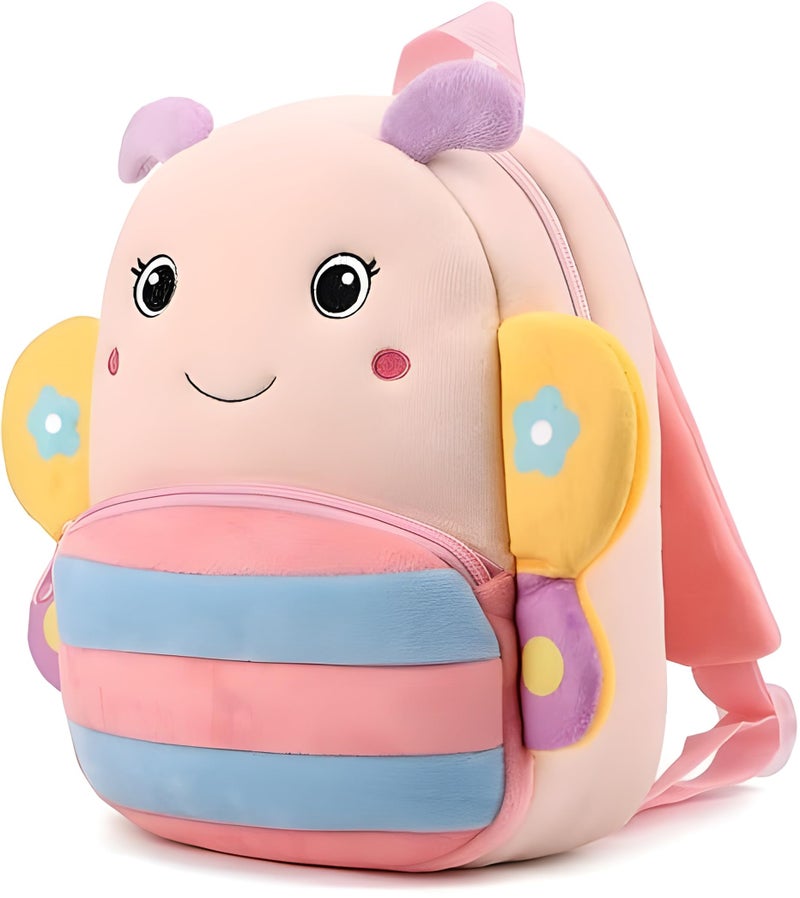 Delicado Cute Small Toddler Kids Preschool Backpack Butterflyk Nursery Preschool Playschool School Picnic Travelling Bag for Baby Boy Girl Age 2-5 Years, Multicolor - Image 2