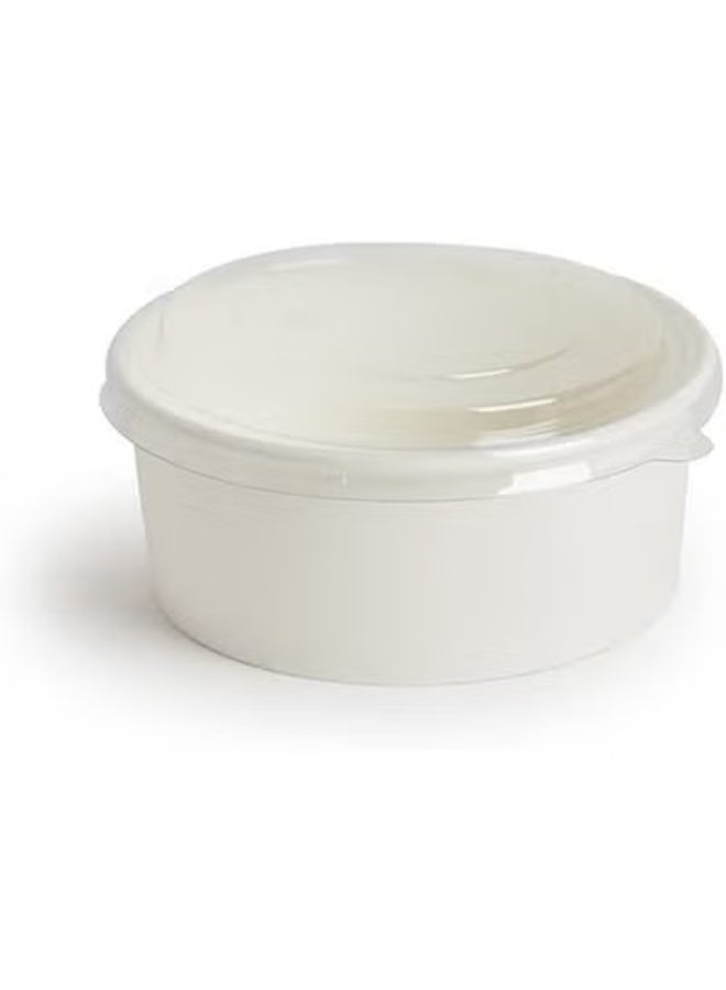 ايكواي Ecoway Compostable Heavy Duty Made Of Paper - [44 Ounce - 1300 Ml, Pack Of 50] Disposable Bowls Eco-Friendly Biodegradable Perfect For Salad, Soup, Dessert, Hot or Cold Use, White - Image 5