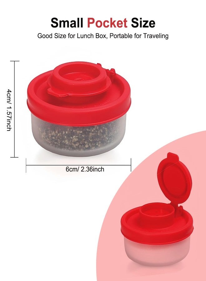TooWoom Salt and Pepper Shakers with Moisture Proof Lids, Small Spice Dispenser for Sea Salt and Black Pepper, Mini Salt Shakers for Kitchen, Camping, Travel, Picnic and Lunch Boxes - Image 2