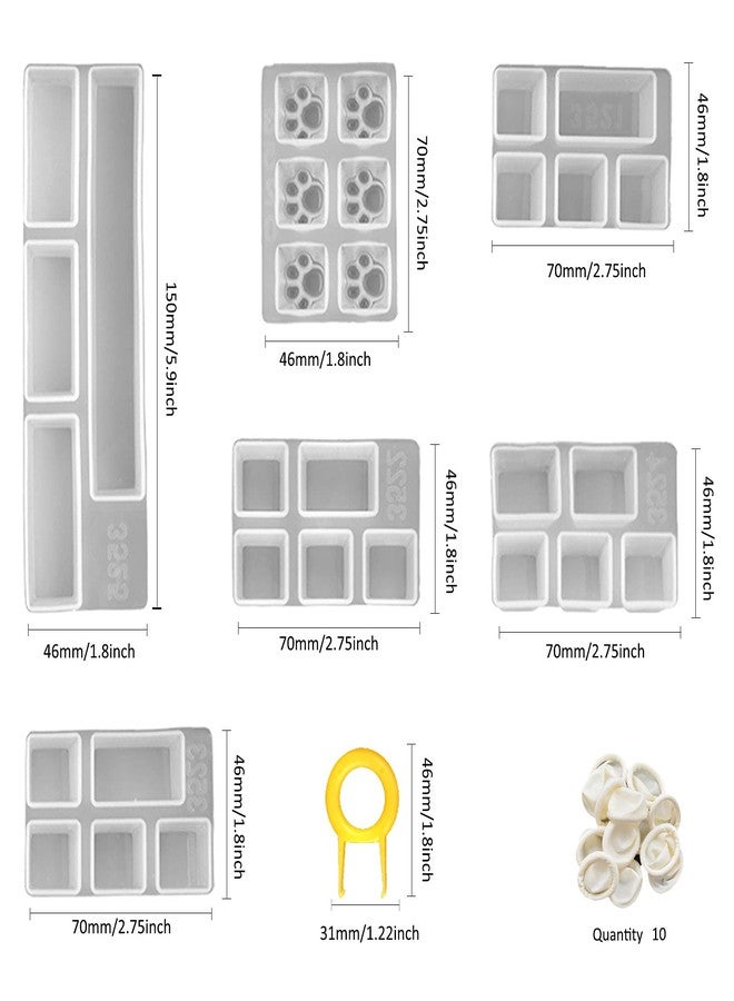 Aulufft Resin Keycaps Mold, Aulufft 1 Set Keycaps Mold DIY Crystal Casting Key Cap Silicone Mold with Key Puller and Finger Cover for Mechanical Gaming Keyboards Crafts Handmade Making Tools - Image 3