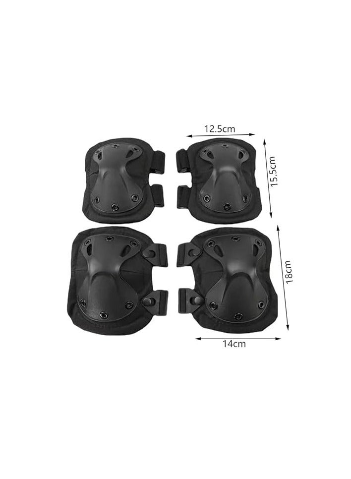 CYCLiSTA 4 Pack Men Protective Guard Cycling Ski Protective Guard Shock Absorbing Black  - Image 2