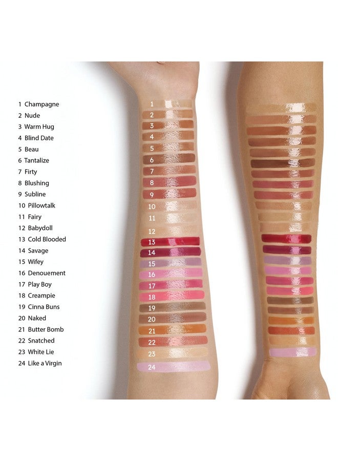 Ruby Kisses Lip Gloss Butter Bomb Gloss Non Sticky Lip Gloss Vitamin E Natural Nude Lip Makeup 7.8Ml (0.26 Us Fl.Oz) (White Lie) - Image 5