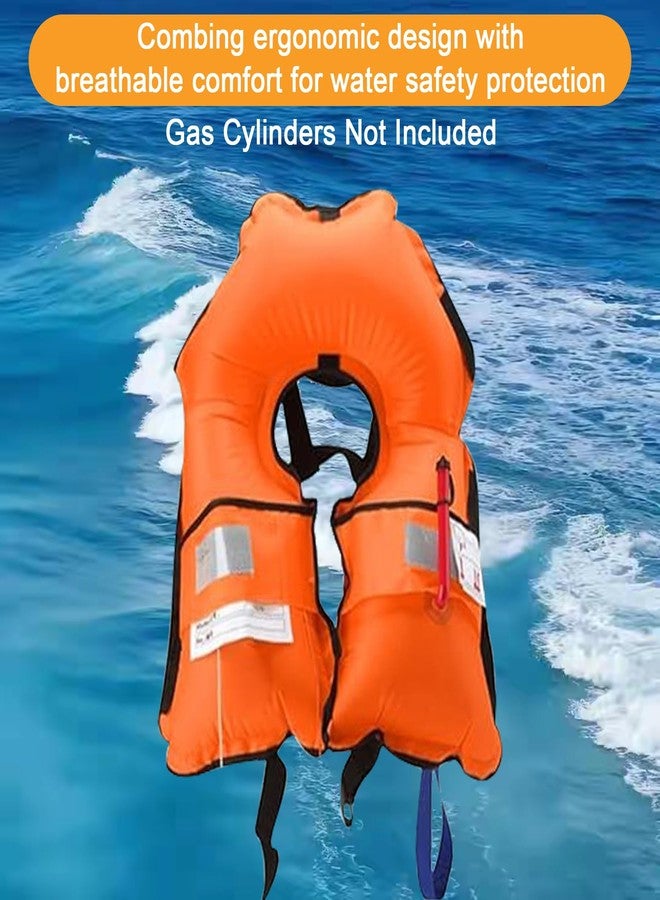 PQKEFO 3-Pack Life Jackets for Men Women - 150N Automatic Inflation Swim Vest,Lightweight &Breathable, - Image 3