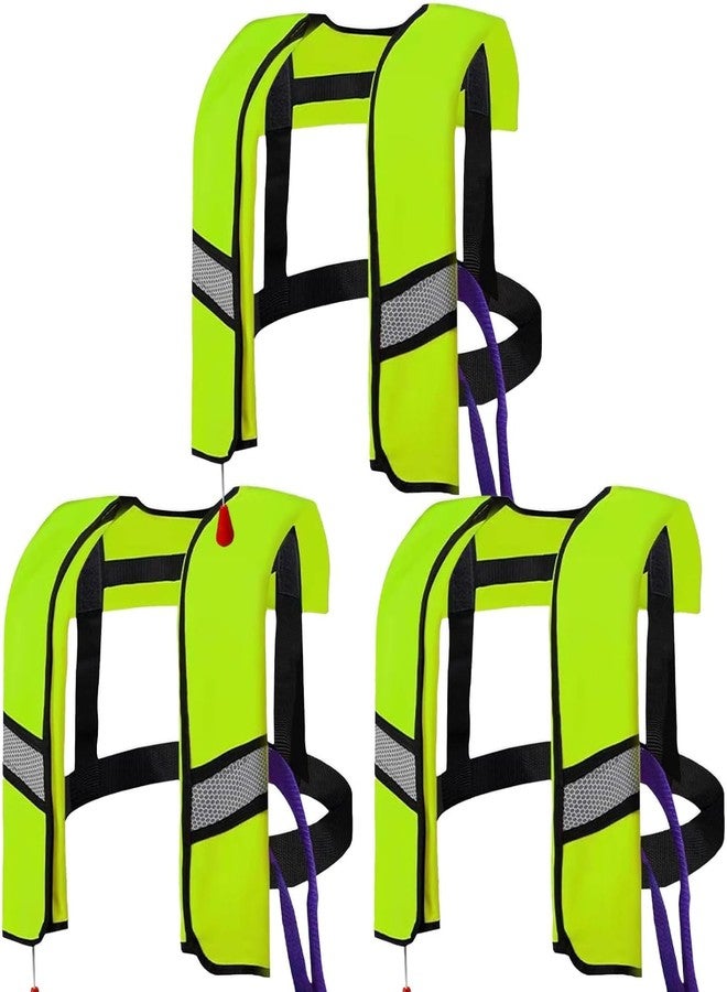 PQKEFO 3-Pack Life Jackets for Men Women - 150N Automatic Inflation Swim Vest,Lightweight &Breathable, - Image 1