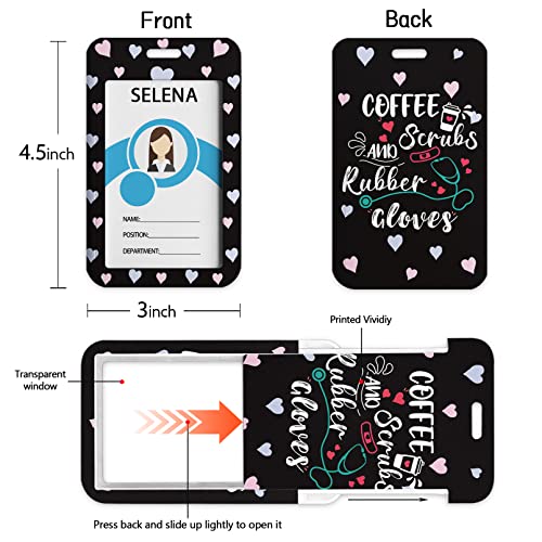 Mcapirivo Nurse Lanyards for Id Badges and Keys, Funny ID Badge Holder, Silicone Beaded Breakaway Lanyard for Women Teacher Nurse, ID Card Holder, Lanyard Keychain, Coffee Scrubs and Rubber Gloves - Image 4