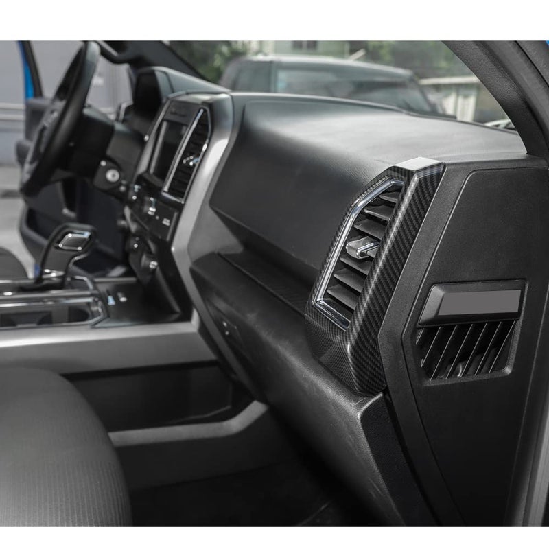 Keptrim for F-150 ABS Carbon Fiber Dash Air Conditioner Outlet Vent Trim for 2015-2020 Ford F150, 3pcs - Image 5