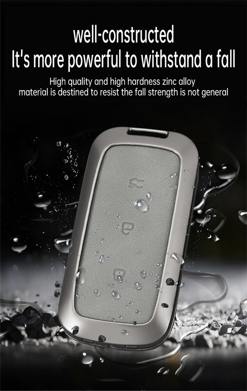 Leather And Zinc Alloy Key Fob Cover F Type Black For Geely Emgrand X7 EX7 Coolray 2019 2020 - Image 4