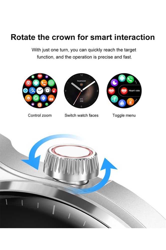 RollsTimi  New Bluetooth Smartwatch, 1.53-Inch TFT Touch-Screen Smart Watch, Bluetooth Call, Message Reminder, DIY Personalized Settings, Menstrual Period Reminder, Multi-Practical Functions, Sports Sleep Health Monitoring, Long Battery Life - Image 2