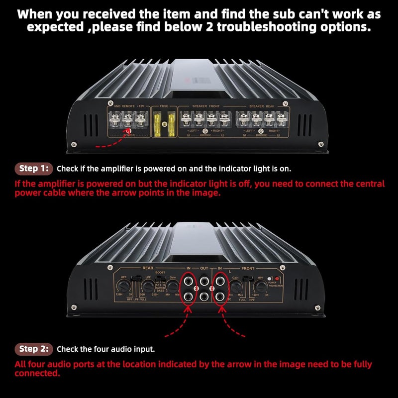 YaeCCC 3200W 12V 4 Channel Car Amplifier Stereo Power Amp Audio 4CH Bass Sub Woofer - Image 4