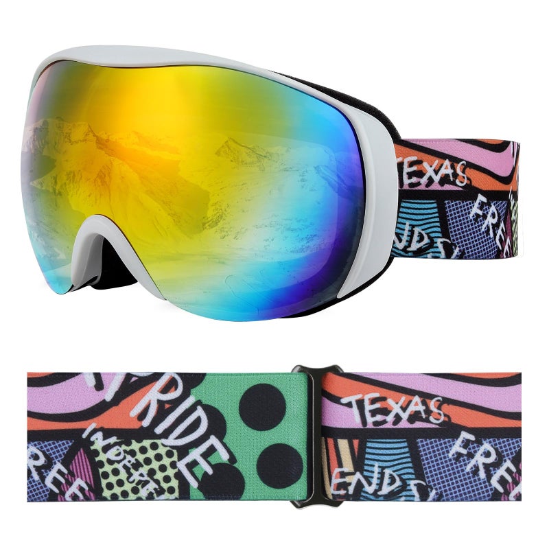 YooxArmor OTG Kids Ski Goggles, Kids Snowboard Goggles for Boys Girls Toddler Youth, Kid Snow Goggles Anti-Fog 100% UV400 Protection Age 6-14 - Image 1