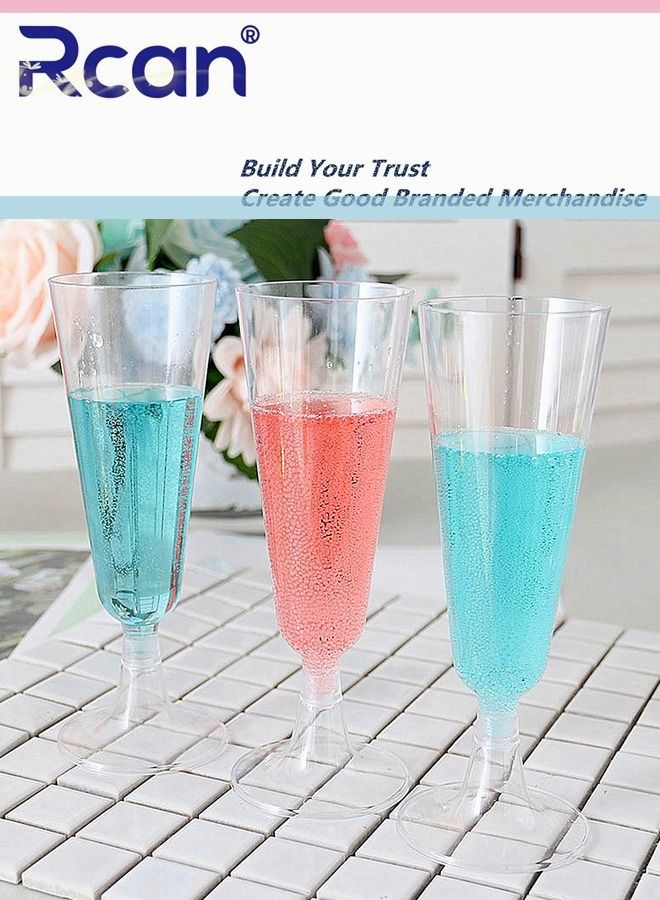 ركان 6 قطع من الأكواب البلاستيكية للاستعمال مرة واحدة ، مجموعة أكواب شفافة ، لعصير الماء والحلوى والقهوة والمشروبات الساخنة أو الباردة للاستخدام في المناسبات ، أكواب 5 أوقية - Image 3