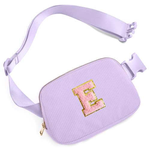 Gitus Girls Birthday Gifts for 10-16 Year Olds - Initial Fanny Pack Belt Bag Crossbody Bag - Trendy & Personalized Preppy Stuff (Lavender-E) - Image 1
