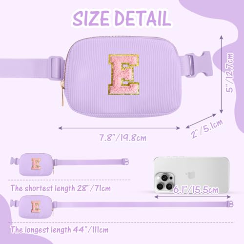 Gitus Girls Birthday Gifts for 10-16 Year Olds - Initial Fanny Pack Belt Bag Crossbody Bag - Trendy & Personalized Preppy Stuff (Lavender-E) - Image 3
