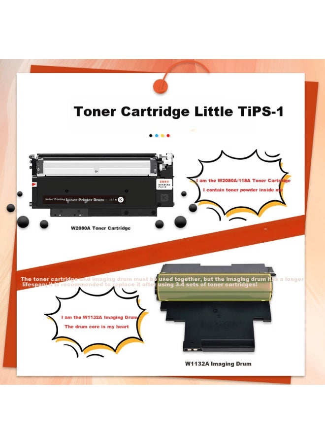 Befon Compatible Hp 178nw Toner Cartridge With Chip, High Capacity 4-color Set For Hp 178nw Printer - Image 2