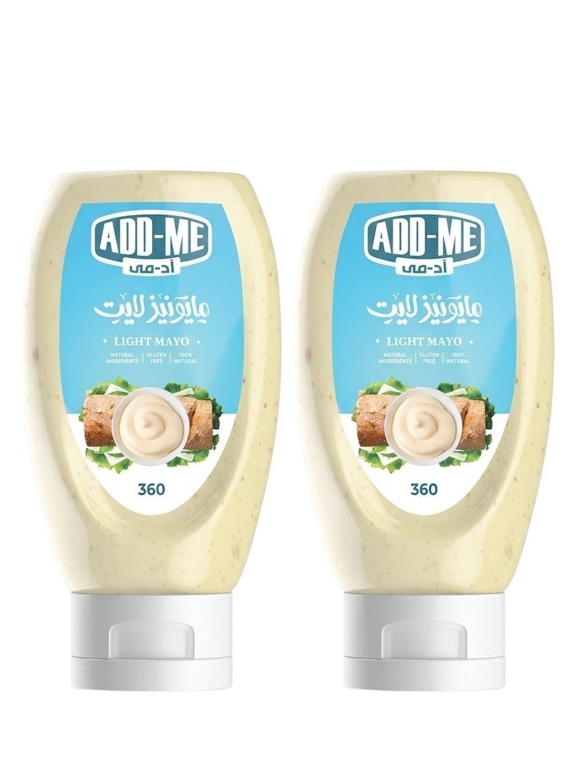 ADD-Me Light Diet Mayonnaise - 360g (2-Pack Bundle) - Image 1
