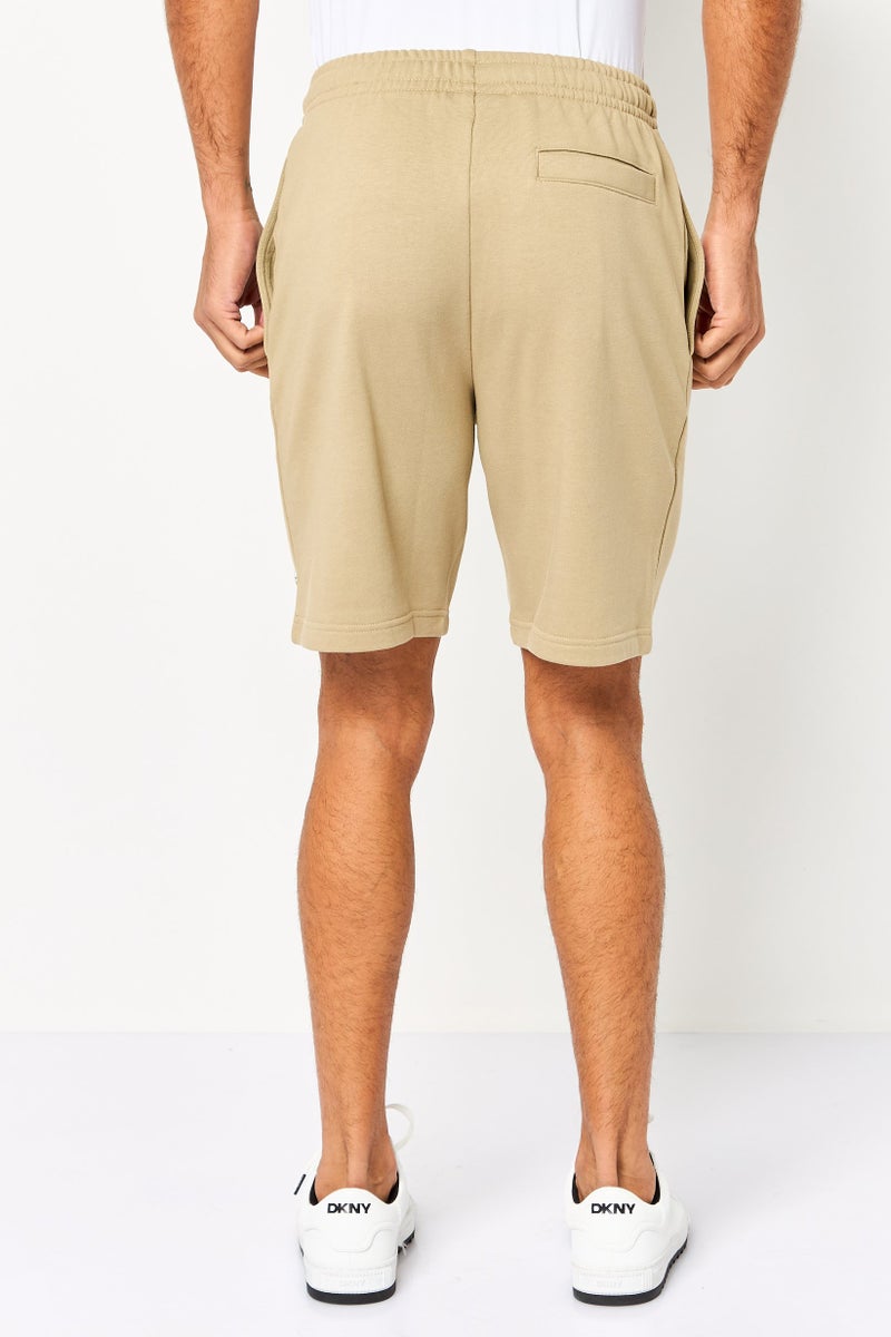 LACOSTE Men Embroidered Logo Basic Shorts, Khaki - Image 4