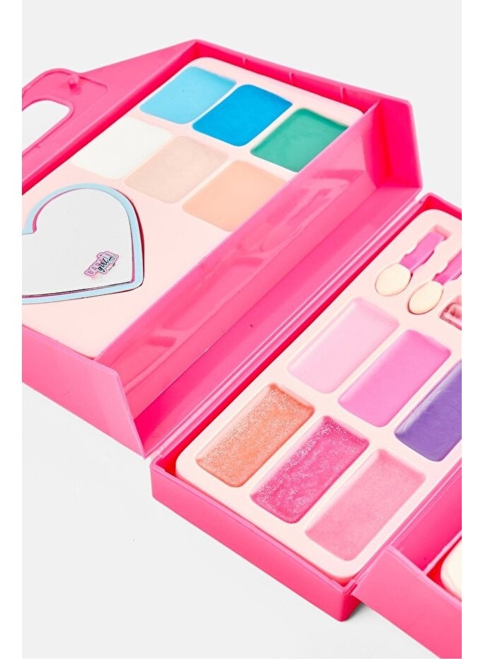 Barbie Pretend & Dress Up For Girls  - 6 eyeshadow waxes, 3 glitter lipgloss waxes, 3 lipgloss waxes, 2 lipsticks, 1 nail polish, 2 emery boards, 1 set of fake nails, 2 applicators, 1 mirror, and 2 nail stickers This package lets kids aged 6 and above - Image 4