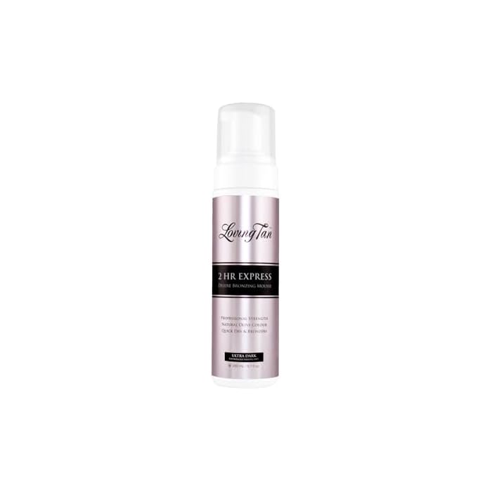Loving Tan 2 HR Express Self Tanning Mousse, Ultra Dark - Streak Free, Natural, Professional Quality - 5+ Sunless Self Tanner Applications per Bottle, Cruelty Free, Naturally Derived DHA - 6.7 FL Oz