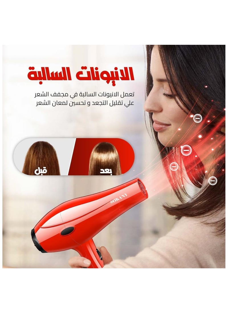 sokany - Sk-174 Professional Hair Dryer - 2200W 3X Ceramic Coating - Image 1