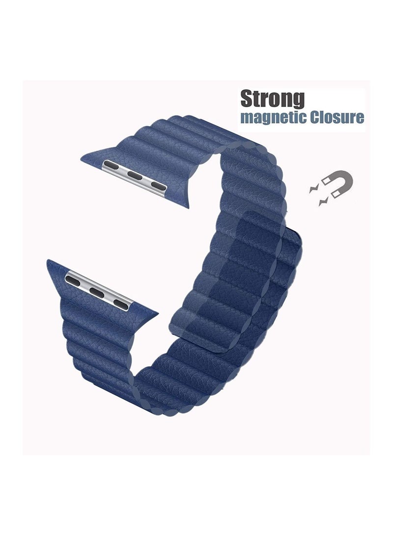 ELTRAZONE Premium Leather Adjustable Magnetic Replacement Wrist Strap For Apple Watch SE/6/5/4/ - 38/40mm - Image 4