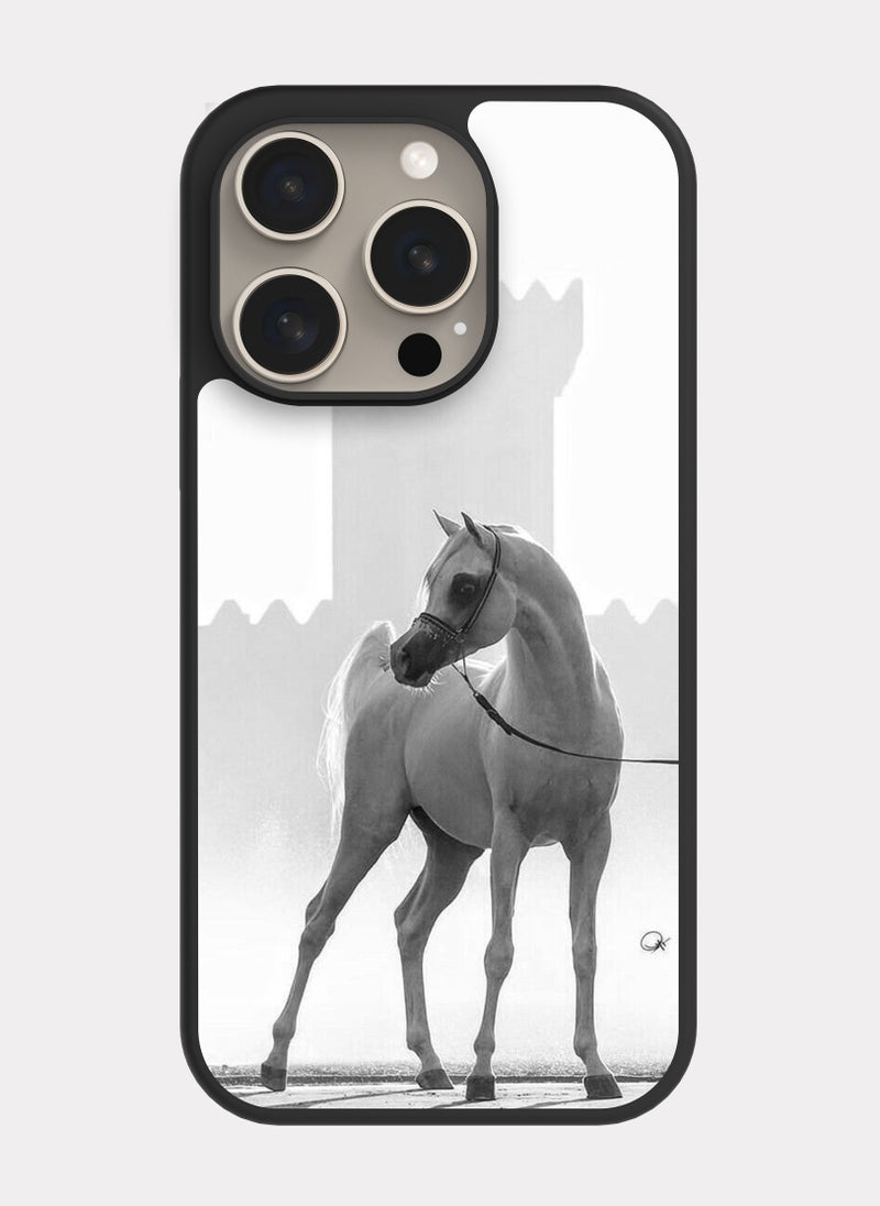 PXLAAT iPhone 15 Pro case cover Arabian Horse - Image 1