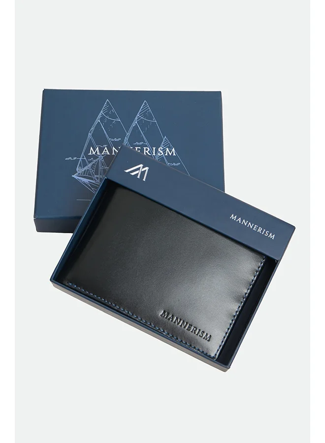 تكلف The Vector Dual-Tone Leather Pass Case Wallet – Black & Blue