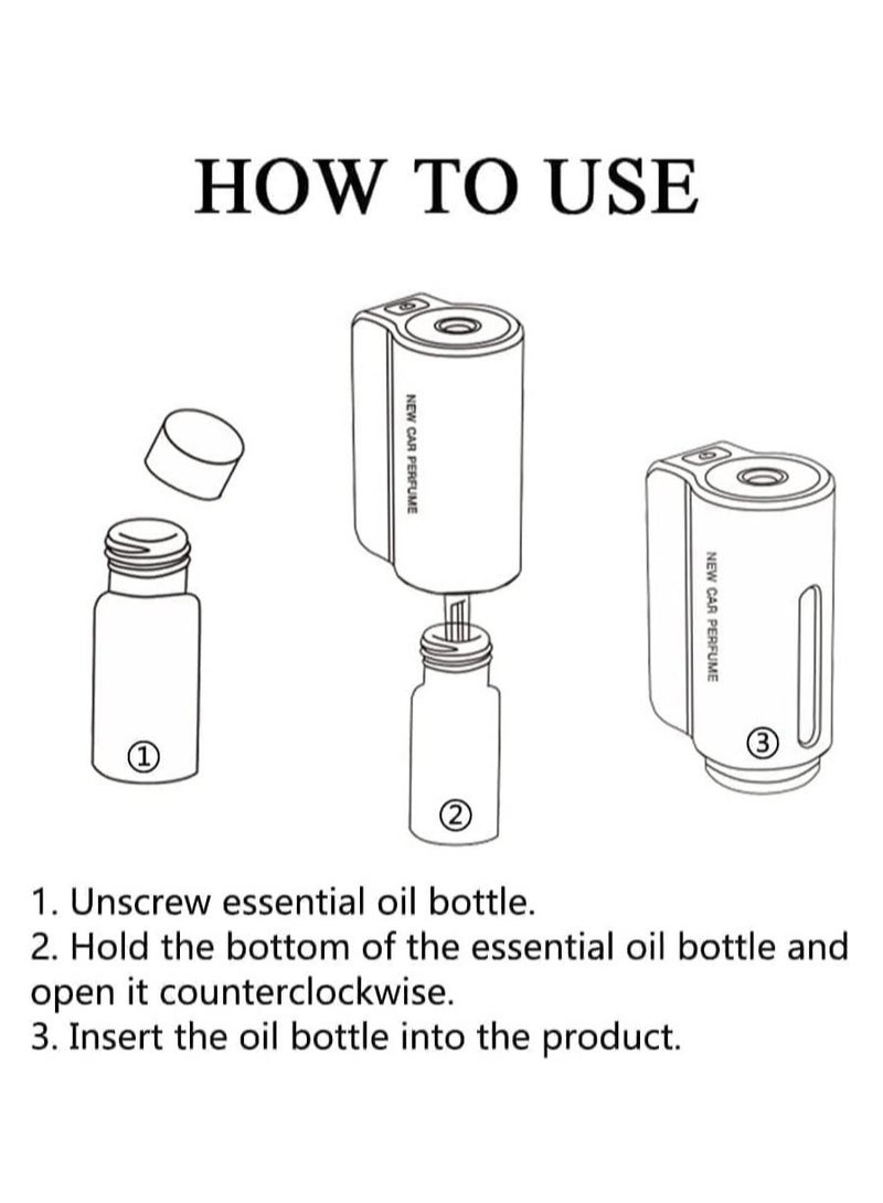 كابتن تيك Smart Car Air Freshener with Three Adjustable, Intelligent Car Aroma, Smart Car Aromatherapy Diffuser,Ultrasonic Atomizer - Image 5