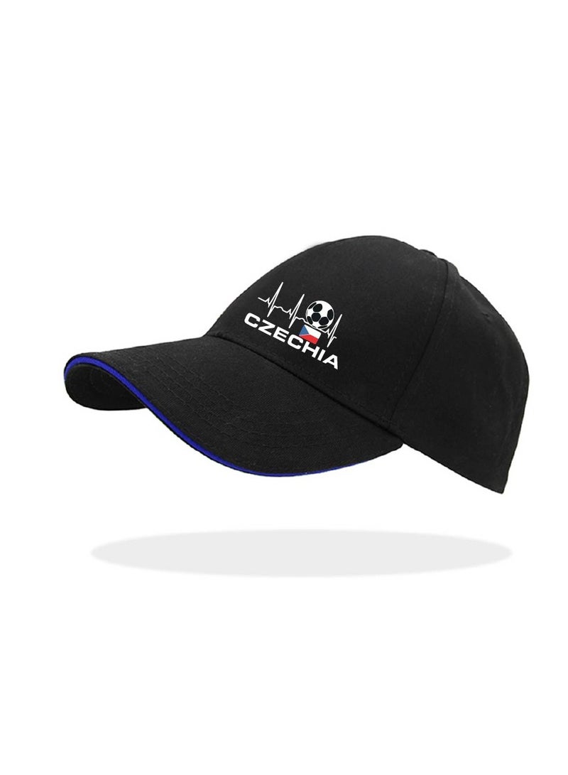 برينت شوب فور مي قبعة كرة القدم للبالغين من الجنسين من تشيكيا لكل من الرجال والنساء مع قفل بإبزيم معدني قابل للتعديل - مثالية لمحبي كرة القدم، وأيام المباريات، والأنشطة الخارجية، والارتداء اليومي - Image 4