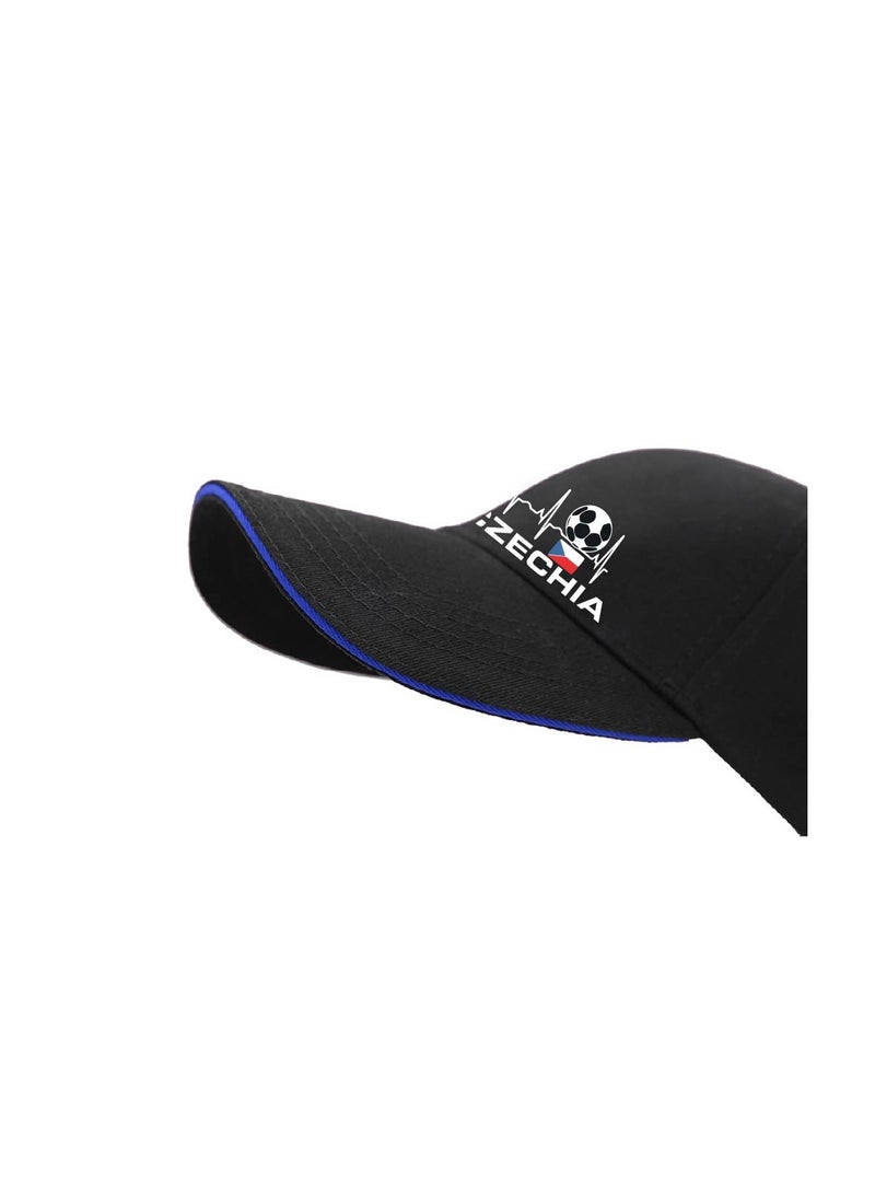 برينت شوب فور مي قبعة كرة القدم للبالغين من الجنسين من تشيكيا لكل من الرجال والنساء مع قفل بإبزيم معدني قابل للتعديل - مثالية لمحبي كرة القدم، وأيام المباريات، والأنشطة الخارجية، والارتداء اليومي - Image 5