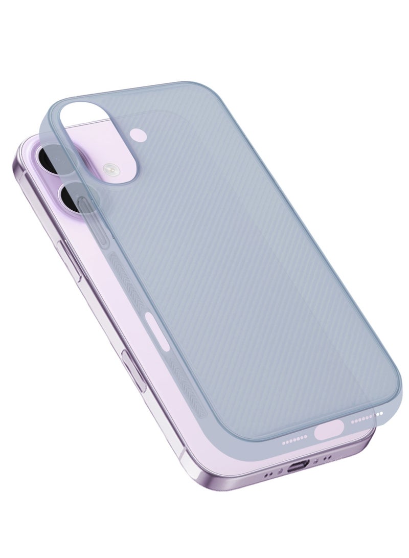 2 Packs Case Cover for iPhone 17 - Sturdy Durable Ultra-Thin Case - Air Skin Line Design Transparent Back Cover - Drop Protection Cover with 3D Screen Protector - Light Blue - Image 5